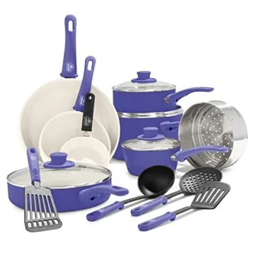 GreenLife Soft Grip 16 Piece Cookware Set for Effortless Healthy Cooking