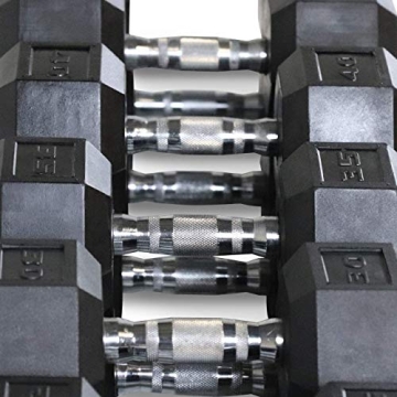 5-25Lb Hex Dumbbell Set with Storage Rack for Home Gym