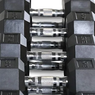 5-25Lb Hex Dumbbell Set with Storage Rack for Home Gym