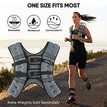 APEXUP 25lbs Weighted Vest for Strength Training and Running