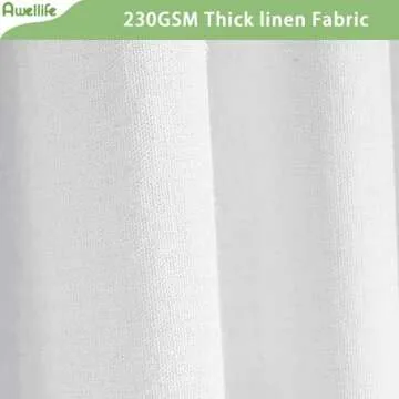 Elegant Farmhouse Shower Curtain with Ruffles 72x72