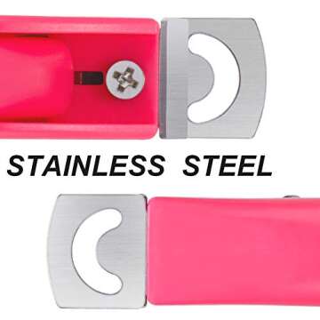 Belleboost Nail Tip Clipper Edge Cutter Adjustable Stainless Steel False Artificial Acrylic Fake Trimmer Manicure Pedicure Sharp Rustproof Blade Clip Tool for Salon Home Art,DIY Use Acrylic Pink
