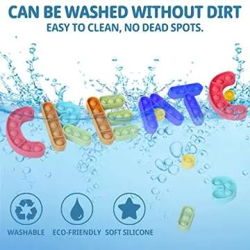 16Pcs Push Fidget Pop Letters Puzzle Toys Alphabet Learning Education Toys Silicone Stress Relief ABCs Puzzle Board Toys Parent-Child Game Play Creative Teaching Toys for Kids Friends Autistic