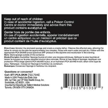 PCA SKIN Blemish Control Acne Cleanser Bar with 2% Salicylic Acid, Acne Wash for Face and Body, 3.2 fl oz Jar