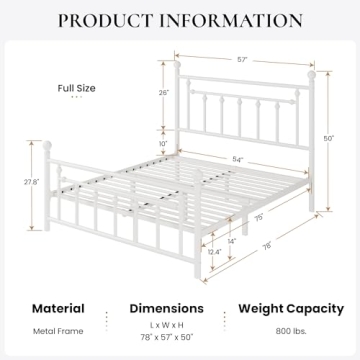 Affordable SHA CERLIN Metal Bed Frame for Style and Comfort