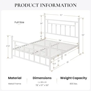Affordable SHA CERLIN Metal Bed Frame for Style and Comfort