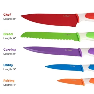 EatNeat 12 Piece Knife Set - Colorful & Ergonomic