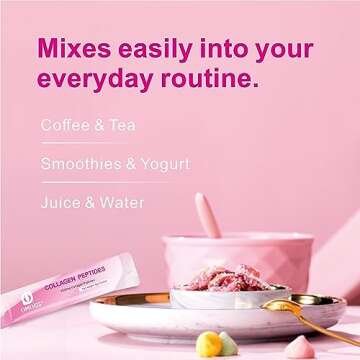 OMOGS Collagen Peptides Powder, with Prebiotics & Cranberry Extract -Hydrolyzed Collagen Peptides Support Hair, Skin, Nail, Joint & Digestive Health, Grass Fed, Non-GMO, for Women & Men