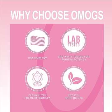 OMOGS Collagen Peptides Powder, with Prebiotics & Cranberry Extract -Hydrolyzed Collagen Peptides Support Hair, Skin, Nail, Joint & Digestive Health, Grass Fed, Non-GMO, for Women & Men