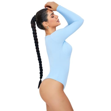 Freehut Women's Silky Soft Long Sleeve Bodysuit