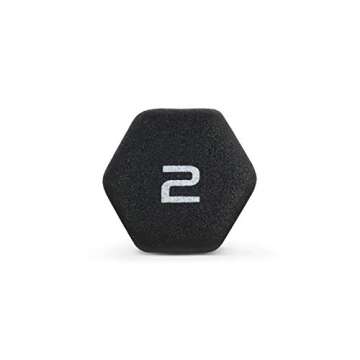 CAP Barbell Black Neoprene Coated Dumbbell, 2 lb Single