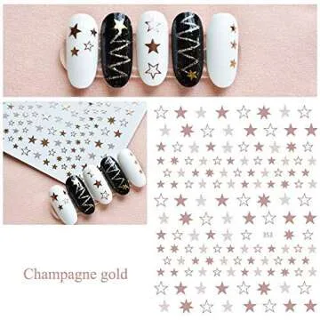 NY ar Nail Art ickers Decal 3D Self-Adhesive Sparkly ar Nail Supplies 7 Sheets Holographic Laser ars ickers Nail Design Glitter Shiny Luxury Deration for Women Girls DIY Manicure Tips