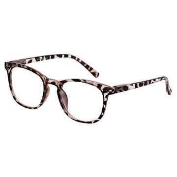 ANDWOOD Blue Light Blocking Glasses Women Computer Small Face Clear Bluelight Blocker Eyeglasses Frame Square Leopard