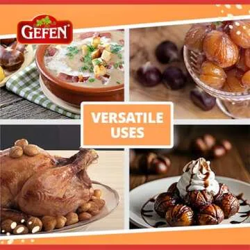 Gefen Organic Whole Peeled and Roasted Chestnuts, 5.2oz (12 Pack) | Chestnuts Peeled and Ready to Eat | Great for Cooking & Baking | Gluten Free | Kosher