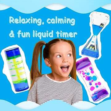 MATIRISE Liquid Motion Bubbler for Kids and Adults - Set of 3 Sensory Fidget Toys - Calming Stress M...