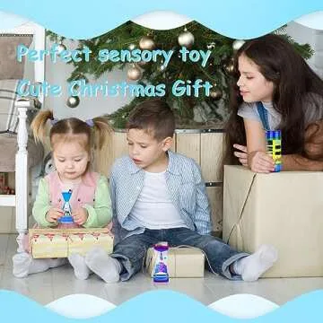 MATIRISE Liquid Motion Bubbler for Kids and Adults - Set of 3 Sensory Fidget Toys - Calming Stress Management and Sensory Play - Colorful Liquid Timer for Perfect Desk Décor