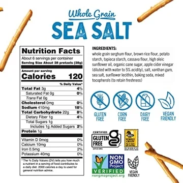 Quinn Pretzel Sticks Sea Salt - Crunchy & Gluten-Free Snack