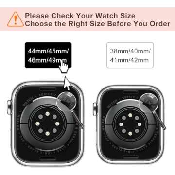 EPULY Compatible with Apple Watch Band 44mm 45mm 46mm(Series 10) 49mm,Stainless Steel Mesh Loop Magn...