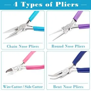 Shynek Jewelry Making Tools Kit - 4 Essential Pliers Set