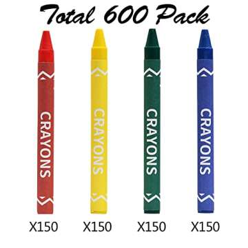 Madisi Crayons Bulk Pack - 600 Count for Kids