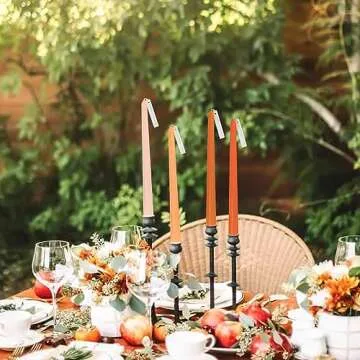 Scented Gradient Orange Taper Candles for Home Décor