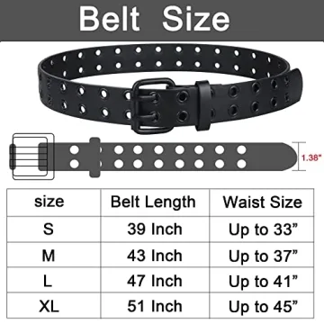 macoking Womens Belts for Jeans Stylish Punk Rock Accessory