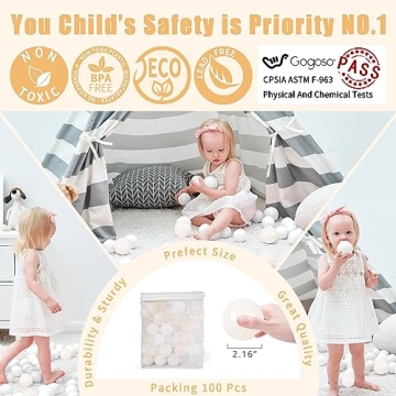 GOGOSO 100 Soft Plastic Ball Pit Balls for Toddlers