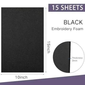 Innconee 15 Pcs 3mm Thick EVA Foam Sheets for 3D Embroidery Arts and Crafts