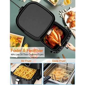 ALLCOOL 5.8 QT Air Fryer with Digital Touch Control