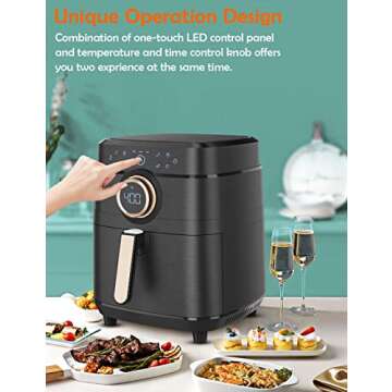 ALLCOOL 5.8 QT Air Fryer with Digital Touch Control