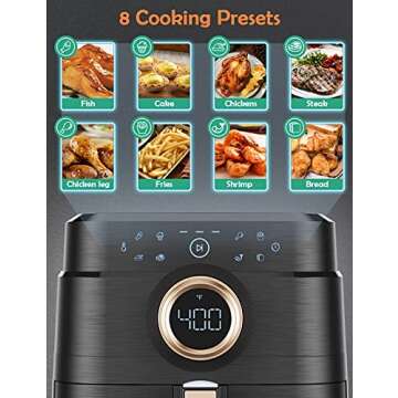ALLCOOL 5.8 QT Air Fryer with Digital Touch Control