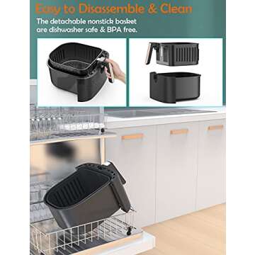 ALLCOOL 5.8 QT Air Fryer with Digital Touch Control