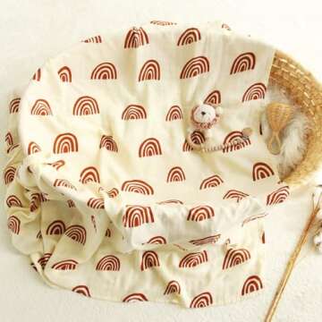 LifeTree Muslin Swaddle Blankets Newborn - 3 Pack Soft Baby Swaddle Blankets Neutral for Boys & Girls - Baby Receiving Blankets, Large 47 x 47 inches