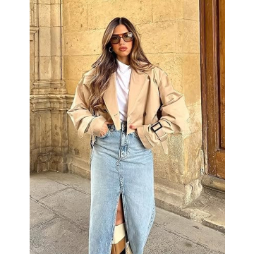 Faleave Women's Chic Cropped Jacket for Every Occasion