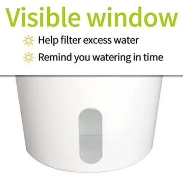 TCBWFY 4 Inch Self Watering Pots for Indoor Plants,8 Sets Self Watering Planter Pots with Visual Water Level Window and Multiple Vents,Self Watering Plant Pot for All House Plants,Flowers,Herbs