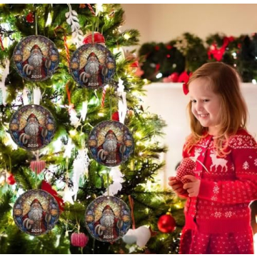 Stained Glass Christmas Tree Ornaments 2024