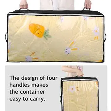 6 Pack Under Bed Storage Containers Organizer, Large Capacity Underbed Clothes Storage Bins, Bedroom Organization and Storage, Foldable Storage Bags for Clothes Pillow Blankets Bedding