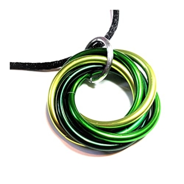 Möbii Necklaces (Multicolor) Pendant Combos, Fidget Jewelry - Strong Chain & Satin Cord