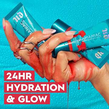 Urban Decay Hydromaniac Dewy Liquid Blush (Rebellious - Burnt Terracotta), Long-Lasting & Buildable Plumping Cheek Tint with 24HR Hydration, Kombucha Filtrate and Marula Oil, Vegan - 0.5 fl oz