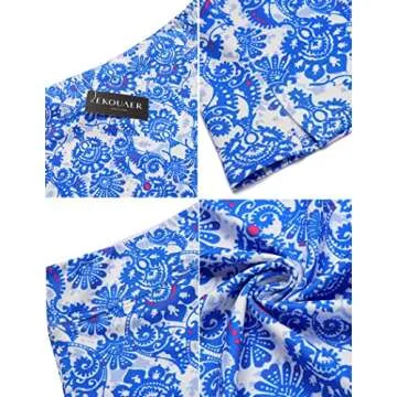 Ekouaer Girls' Active Performance Skort Lightweight Short Sportswear Golf Tennis Skirts(Pattern/L)