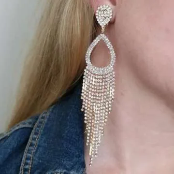 Stunning Crystal Rhinestone Fringe Earrings for All Occasions