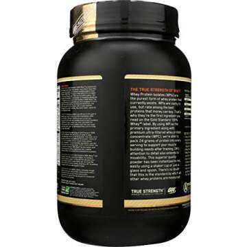 Optimum Nutrition Gold Standard 100% Whey Protein Powder, Naturally Flavored Chocolate, 1.9 Pound