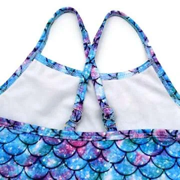 HONISEN Little Girls One Piece Swimsuit Cute Adjustable Design