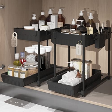 Under Sink Organizers - 2 Pack Storage Solution