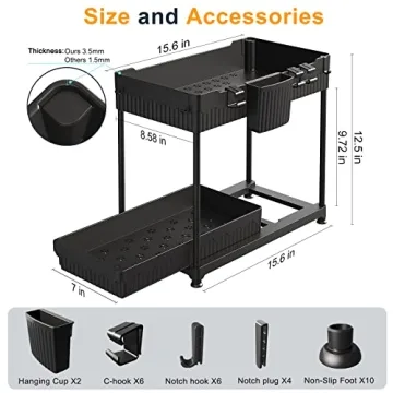 Under Sink Organizers - 2 Pack Storage Solution