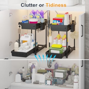 Under Sink Organizers - 2 Pack Storage Solution