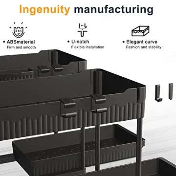 Under Sink Organizers - 2 Pack Storage Solution
