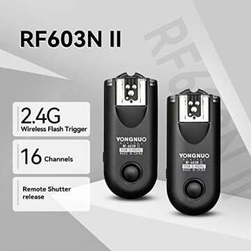 YONGNUO Wireless Shutter Release & Flash Trigger RF-603II N1 for Nikon DSLRs