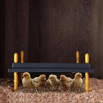 Rural365 Chick Heating Plate Brooder Plate - 10 Inch Brooder Heat Plate for Chicks and Ducklings with Adjustable Height