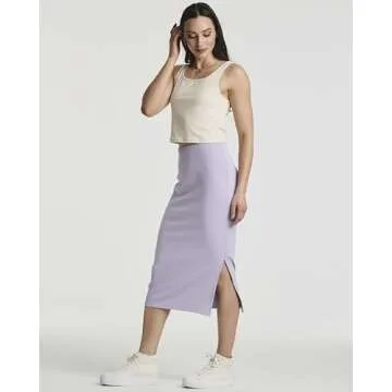 3 Pack Womens Skirts Midi Knee Length Summer A Line Knit Mid Ladies Elastic Waist Knitted Ribbed Office Work Business Pencil Skirt
